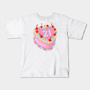 21st Birthday cake Kids T-Shirt